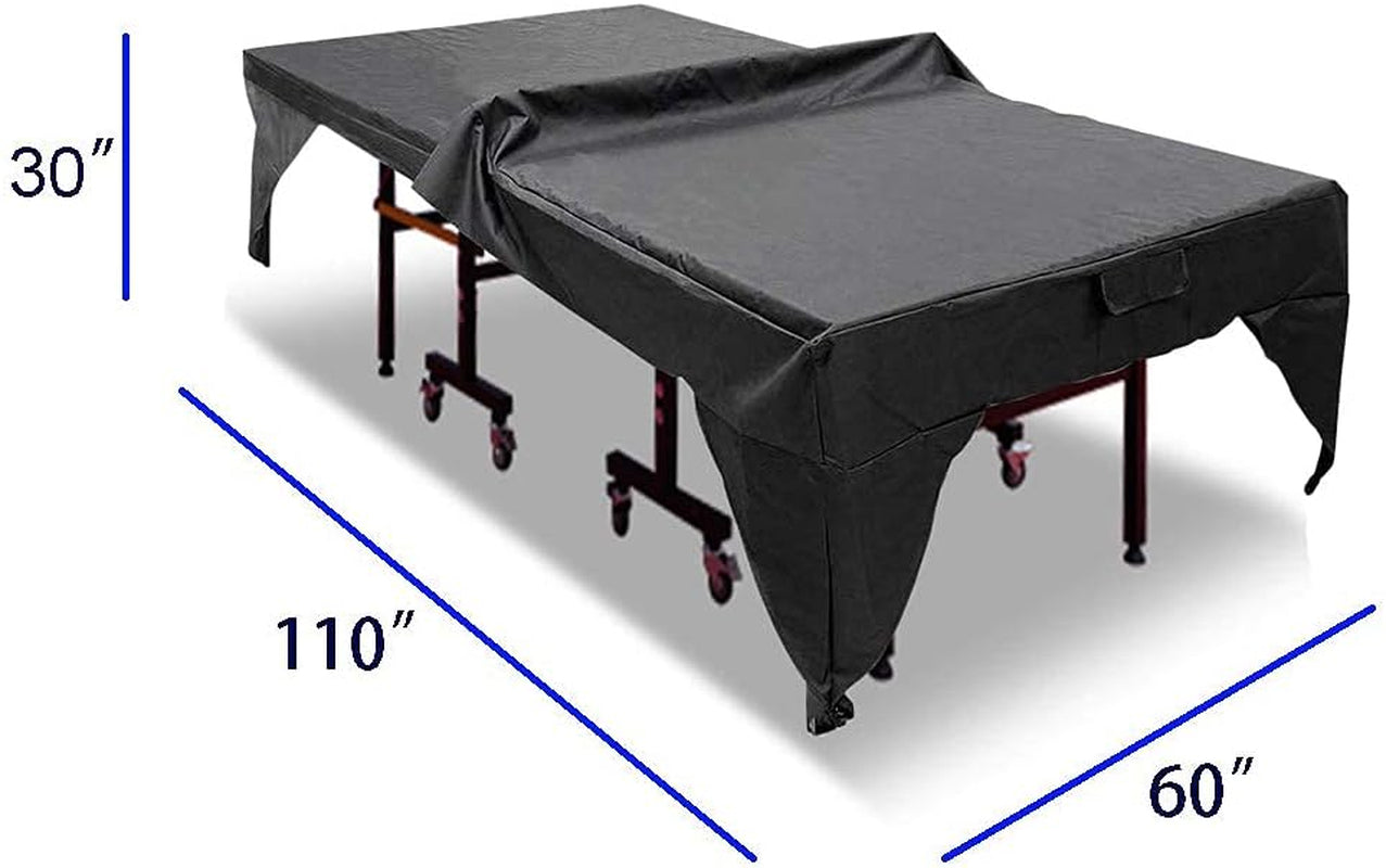 Ping Pong Table Cover Outdoor Waterproof, Table Tennis Covers,Heavy Duty and All Weather Protection Ping Pong Accessories,Indoor & Outdoor Table Tennis Cover in Black