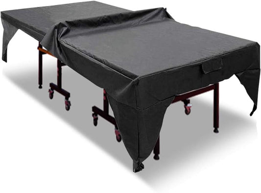Ping Pong Table Cover Outdoor Waterproof, Table Tennis Covers,Heavy Duty and All Weather Protection Ping Pong Accessories,Indoor & Outdoor Table Tennis Cover in Black
