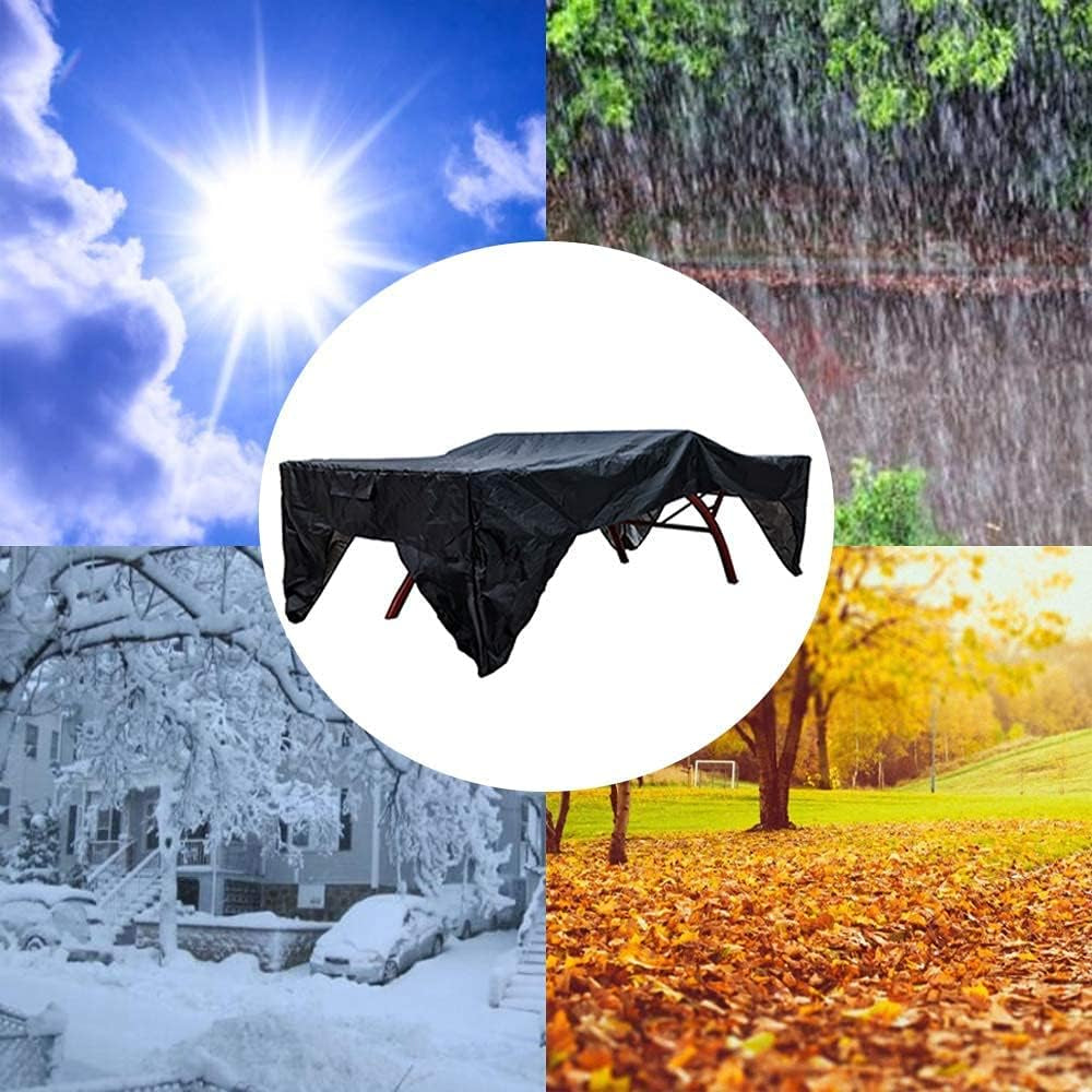 Ping Pong Table Cover Outdoor Waterproof, Table Tennis Covers,Heavy Duty and All Weather Protection Ping Pong Accessories,Indoor & Outdoor Table Tennis Cover in Black