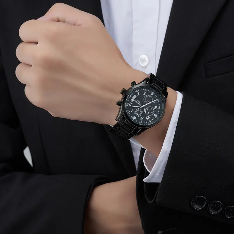 Quartz Watch, Multifunctional Luminous Waterproof Men's Watch