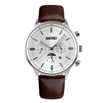 Waterproof Quartz Watch, Luxury Men's Three-Eye Watch