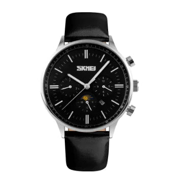 Waterproof Quartz Watch, Luxury Men's Three-Eye Watch