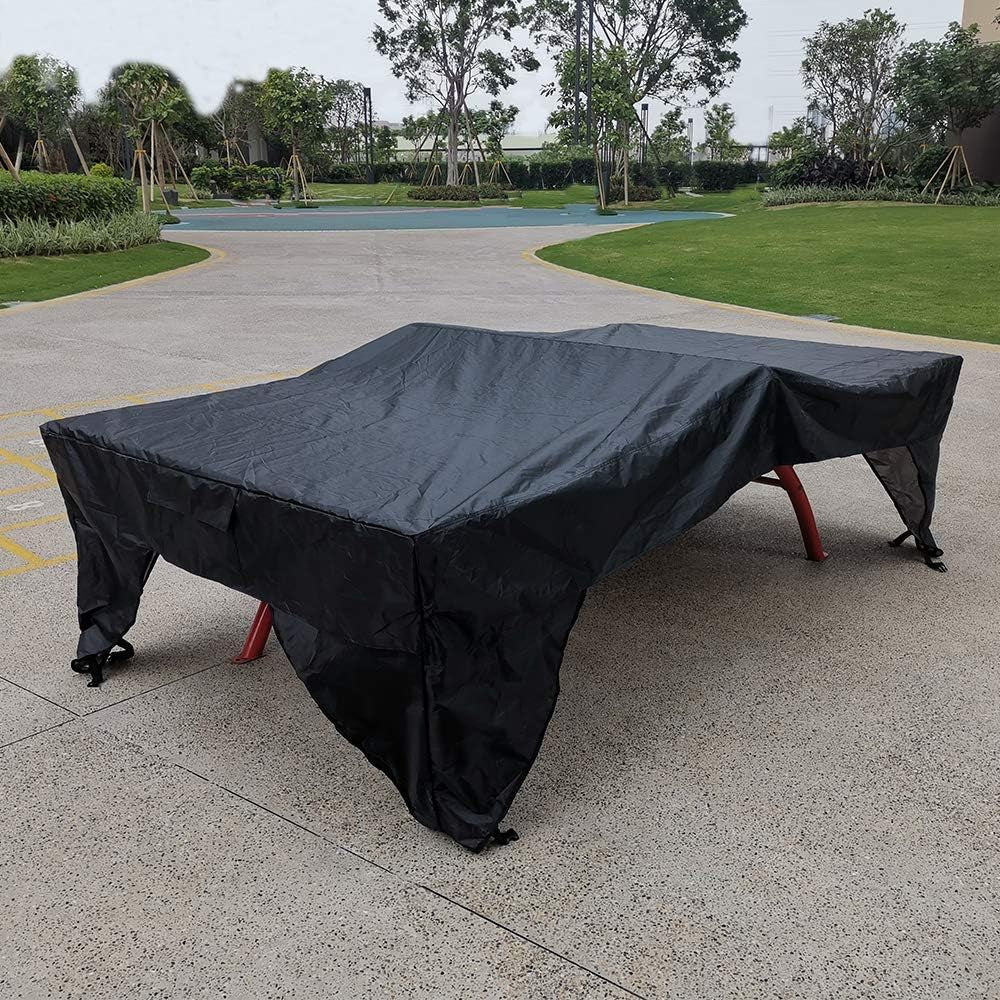 Ping Pong Table Cover Outdoor Waterproof, Table Tennis Covers,Heavy Duty and All Weather Protection Ping Pong Accessories,Indoor & Outdoor Table Tennis Cover in Black